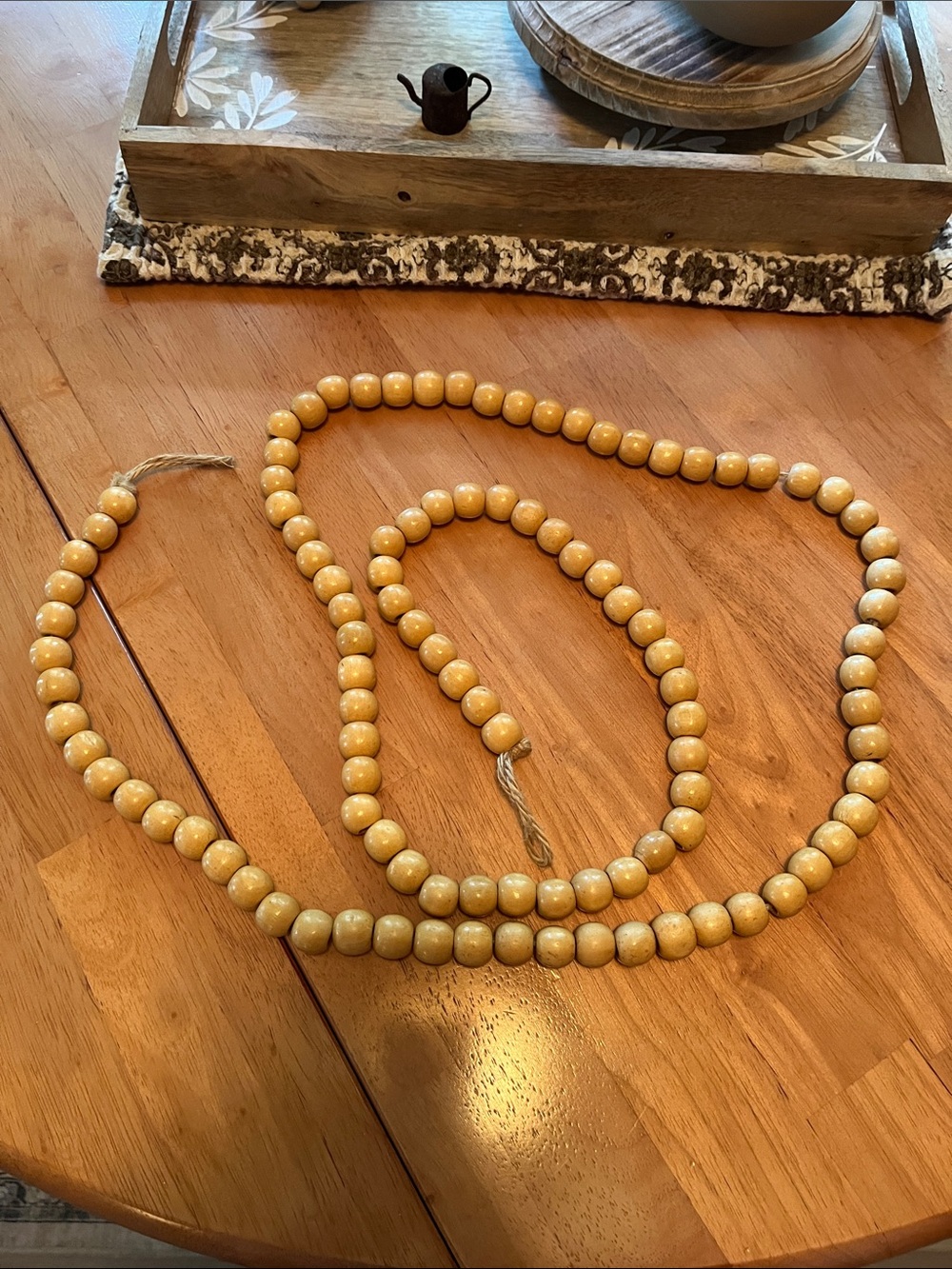 Wooden Bead decor- polished- Unbranded